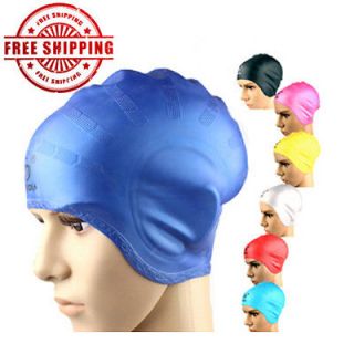   Silicone Swim Cap Flexible Durable Elasticity Swimming Hat For Adult