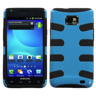 Samsung Galaxy S II 2 i777 i9100 AT&T HARD & SOFT CASE COVER TURQUOISE 