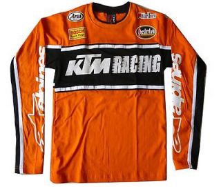 ktm orange shirt redbull racing men power motorcycle motor long sleeve 