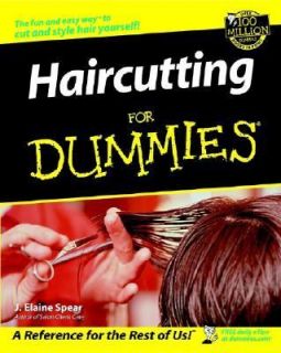 Haircutting for Dummies by J. Elaine Spear 2002, Paperback