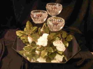 wedding centerpiece mirror candle holde candles flowers 