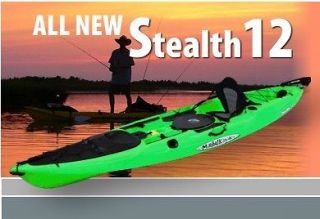 malibu stealth 12 the ultimate fishing kayak includes free seat