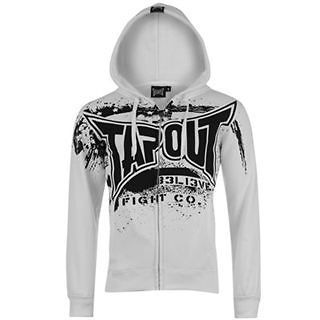 Tapout Core   Mens Full Zip Hoody   UFC MMA   White or Charcoal 