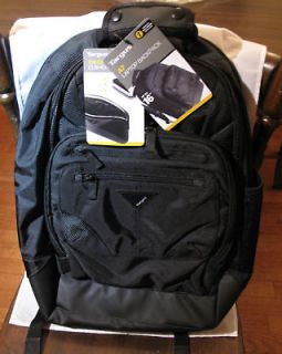 targus a7 black 16 laptop backpack new nwt ergonomic time
