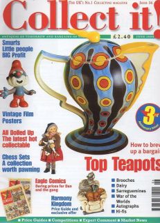   It! Magazine Issue 36 June 2000 Teapots,Smurfs,Film Posters,Chess Sets