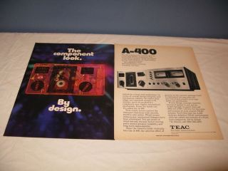 vintage teac a 400 stereo cassette deck print ad 1975