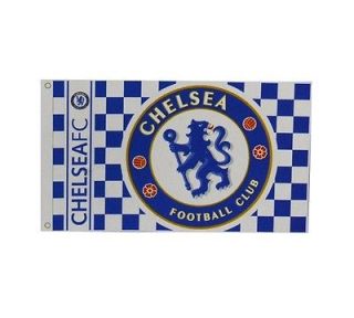 OFFICIAL CHELSEA FC LARGE CREST CHECKED 5 X 3 FT FLAG NEW GIFT