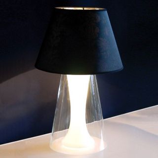 vintage black shade white cone table lamp glass floor  145 