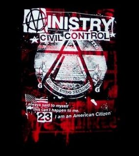 MINISTRY cd lgo CIVIL CONTROL Official SHIRT LAST SMALL new