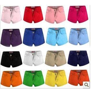 Various Color cotton short Pants Low Rise Stretch Hot Pants Basic 