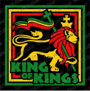   LION Vinyl Decal 6x6 judah reggae Bob Marley dub rasta Ziggy K328