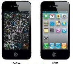 cracked screen iphone 4s in Cell Phones & Smartphones