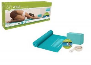 Yoga DVD Includes Yoga Mat / Block / Strap Fitness Workout Gym Kit Set 