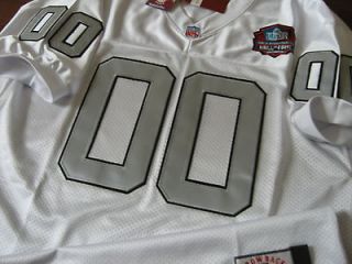   Raiders #00 Jim Otto Throwback w/HOF Patch sewn Jersey L white/silver