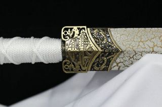 white wood saya carbon steel new chinese sword from china