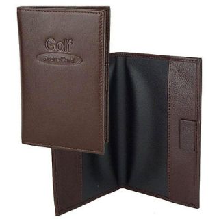   Holders By 1642 . Brown Leather Golfing Score Card Holder Brown