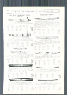 1926 ad Simonds Cross Cut Saws 1 One 2 Two Man Bay State Crescent 