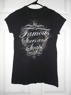 juniors famous stars and straps top black size m tee