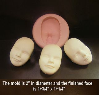 Silicone Fairy,Elf,face push mold for fimo sculpey polymer clay