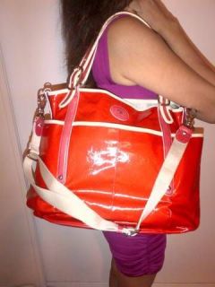 Tods G bag Sacca Grande Red Bi Color + Orig. Sales Receipt (NWT)