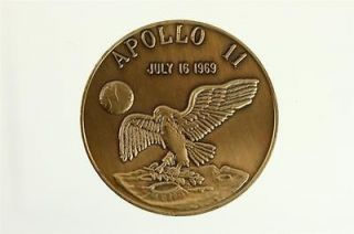 NASA SPACE Program APOLLO 11 XII 1969 Commemorative Brass Coin 