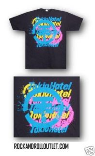 Tokio Hotel   NEW Colorful Logo T shirt   Large  TO U.S 