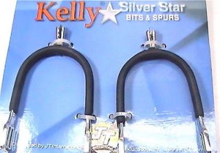 Kelly ladies rubber wrapped round rowel English spurs horse tack 
