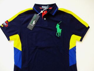 New Ralph Lauren Polo US Open 2012 Custom Fit Big Pony Navy Shirt L