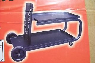 WELDING CART with Wheels and 2 Shelves Arc Mig Gas Weld Stand