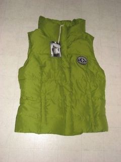 abercrombie addison down vest green women l nwt $ 98