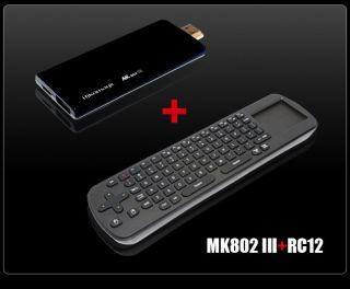 Android 4.1 DUAL CORE MINI PC MK802 III+Wireless keyboard+tou​chpad
