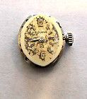 Vintage Bulova 5AT 23J Windup Wrist Watch Movement With Oval Dial