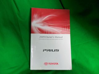2009 09 toyota prius owners operators manual books book time