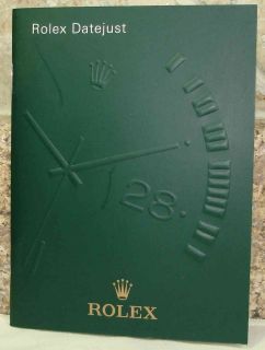 Vintage 2010 Genuine Rolex Datejust Booklet Manual English