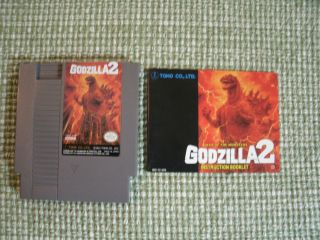 Godzilla 2 War of the Monsters (Nintendo, 1992) NES With Manual