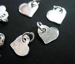 karen hill tribe silver 8 heart charms 9x7mm from singapore