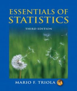 Essentials of Statistics by Mario F. Triola 2006, Paperback