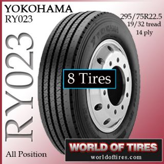 tires Yokohama RY023 295/75R22.5 14 ply tire semi truck tires 22.5lp 