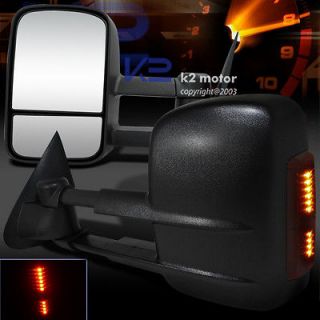 FORD 1997 2003 F150 250 TOWING BLACK POWER LED SIGNAL MIRROR