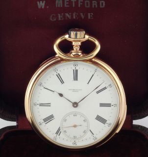 Outstanding 18K Gold Repeater Original Box Metfort Geneve Pocket watch 