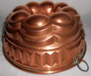 Antique~LARGE TURK HEAD HEAVY TIN LINED COPPER JELLY/FOOD MOLD
