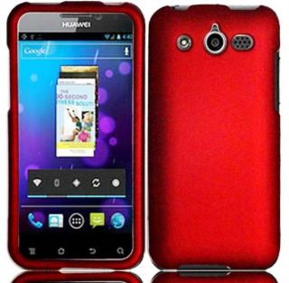Huawei Mercury M886 RED Faceplate Protector Snap On Cellphone Case 