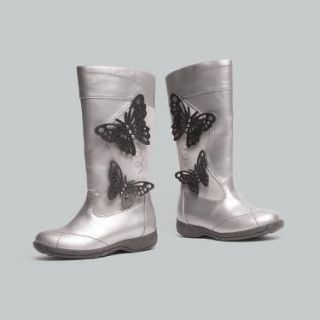 umi girls ellise pewter leather tall boot 322383