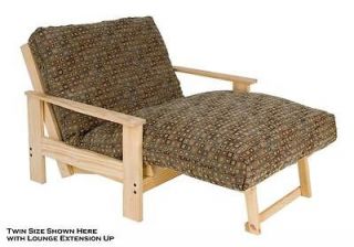 full size adirondack futon lounger frame unfinished pine wood 10