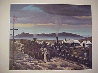 Railroad Art, Fogg, UP Golden Spike Ceremony, 18X23 full color