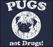 women s pugs not drugs tshirt