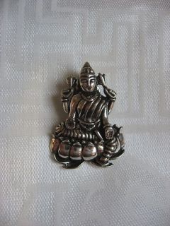 lakshmi goddess of wealth offering blessings pendant 