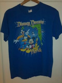 disney dreams florida mickey mouse t shirt blue small