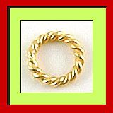 25 vermeil 24k gold twisted jump rings closed 6mm f05v