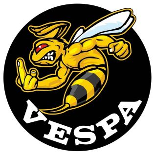 vespa mods black finger wasp scooter helmet sticker from united 